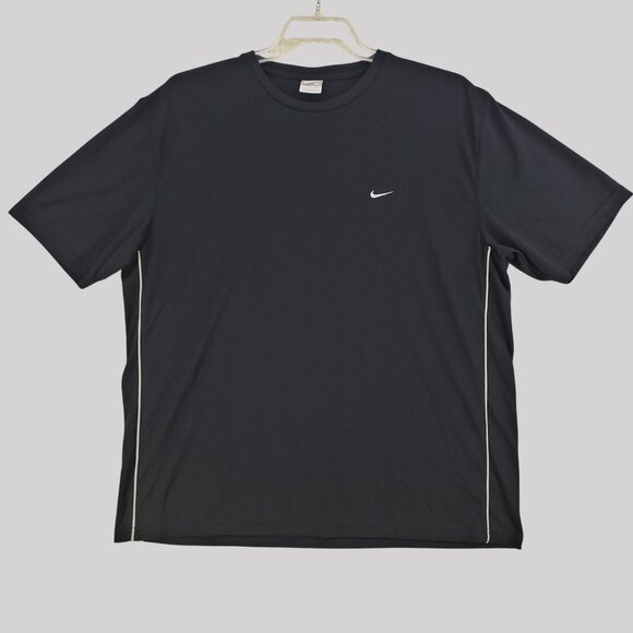 Nike Mens Black Dri-Fit T-Shirt XL Athletic Fit Running Tee - Picture 1 of 8
